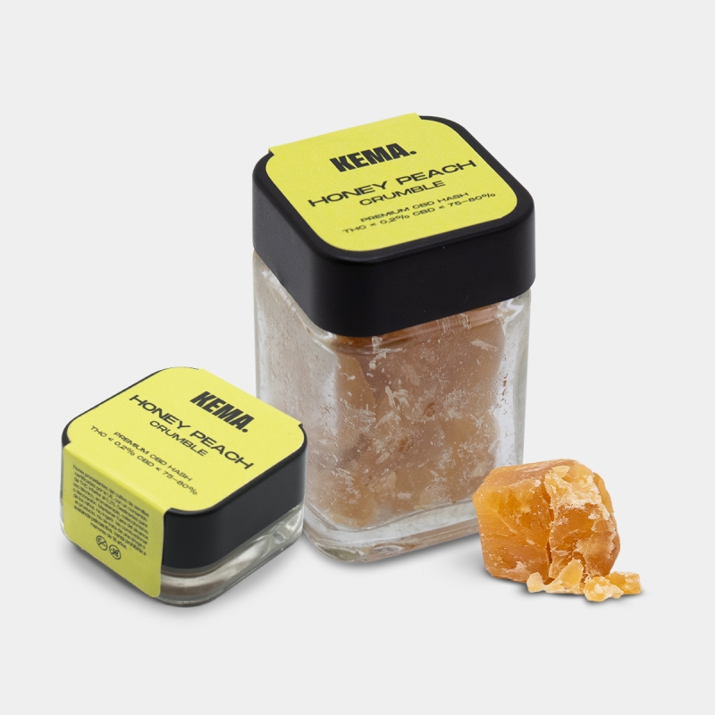 View Hash CBD Crumble « Honey Peach » KEMA tous formats