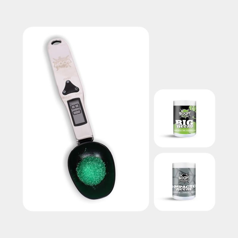 Kit d'engraissement avec cuillère-balance pour Boom Nutrients
