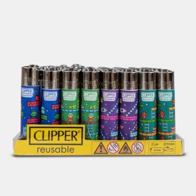 Briquet Clipper Insert Coins | Design Arcade Rétro et Pixel Art