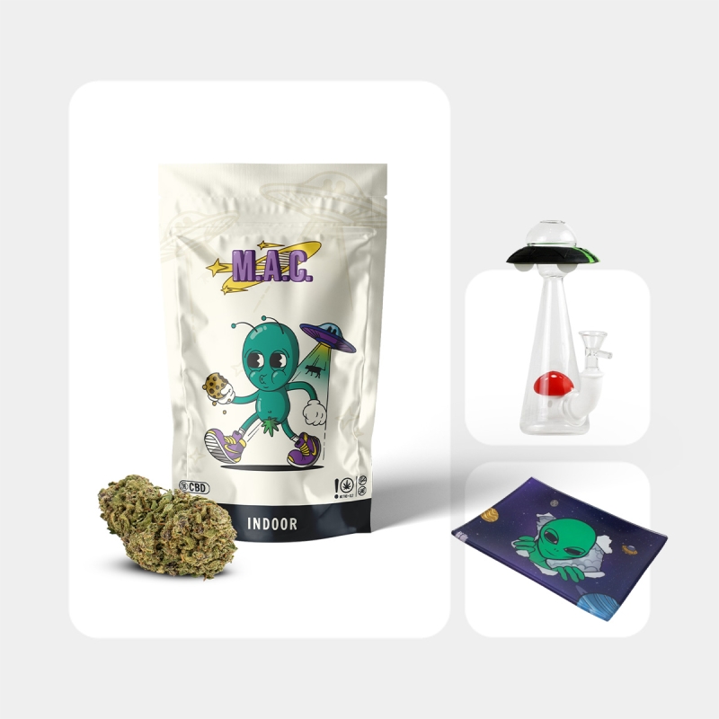 Kit Alien | Bang, fleurs de CBD et plateau GB