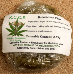 Consommer légalement du Cannabis photo Butterscotch Chip dans un dispensaire américain consommer legalement du cannabis