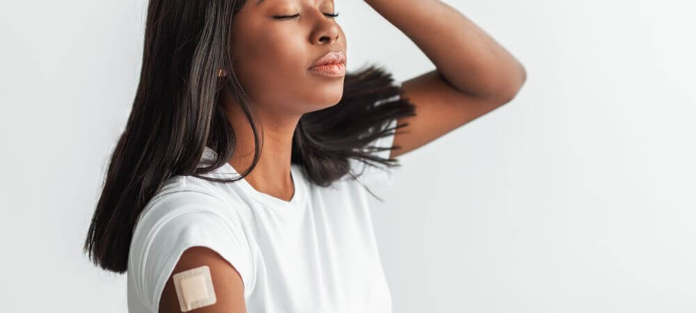 Patch CBD sur le bras Patch CBD